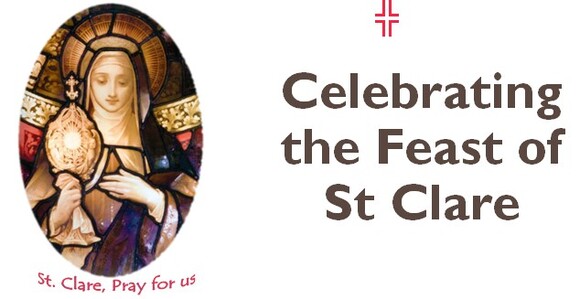 Celebration of St. Clare's Feast Day. Concelebrated Mass Monday 11 August 2025 10:00am